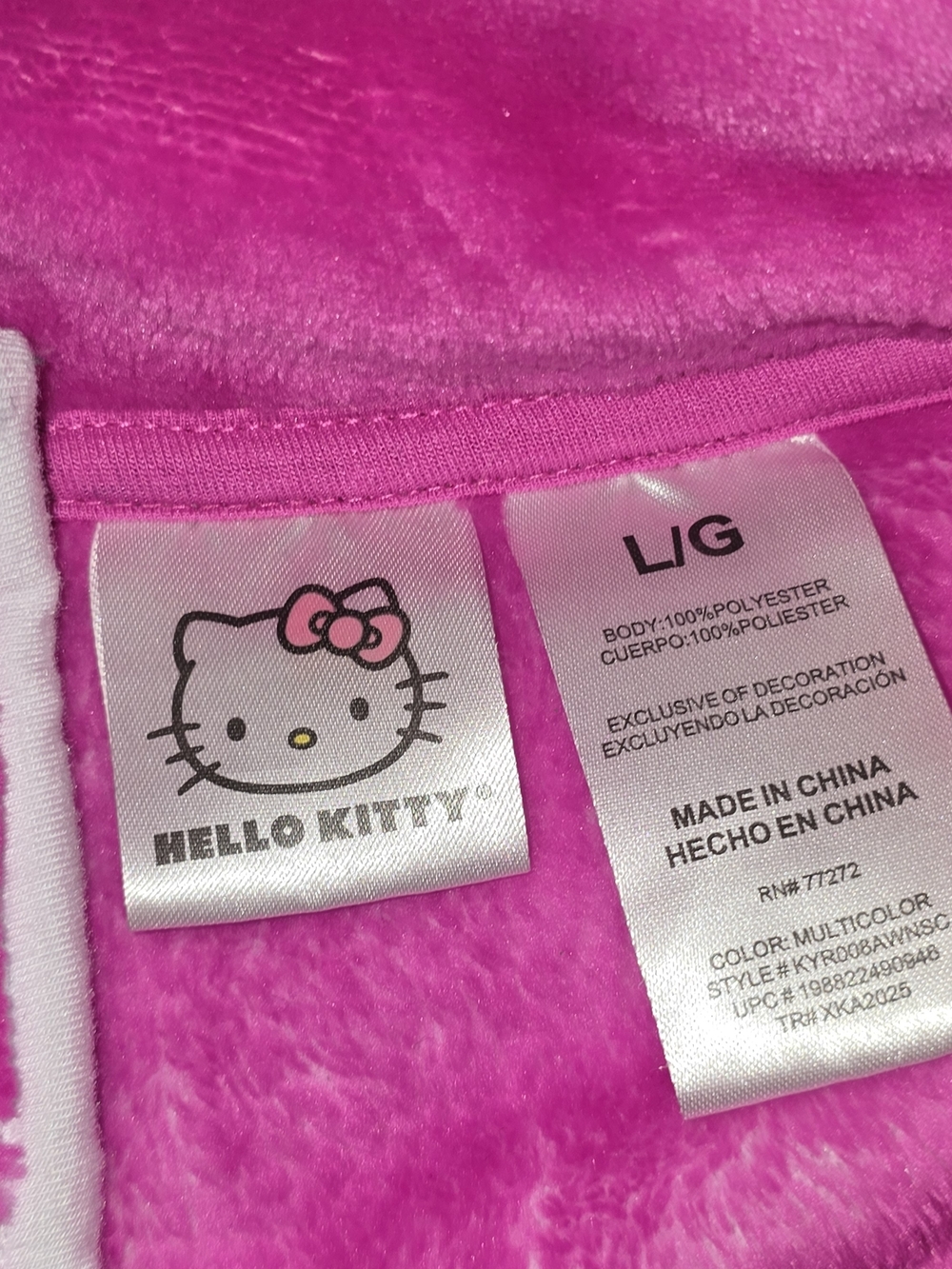Hello Kitty  Fleece Jacket - Pink Blue - Picture 3 of 3